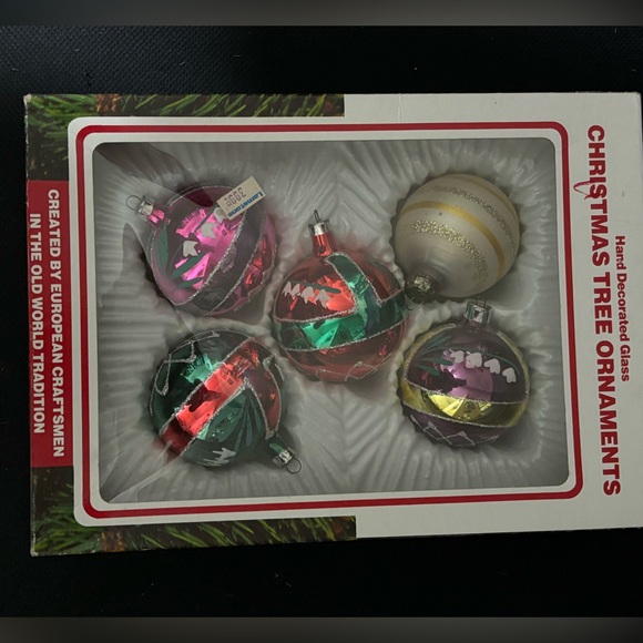 Beautiful Vintage Commodore Mercury Glass 3D Ornaments With Original Box - Picture 1 of 4